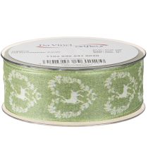 Artikel Decoratielint groen hert 40mm 20m