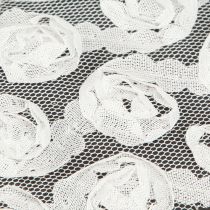 Artikel Decoratief lint bruiloft witte rozen cadeaulint 60mm 5m