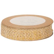 Artikel Decoratief jute lint, geel, naturel, 25 mm; rustiek decoratief jute lint, 10 m