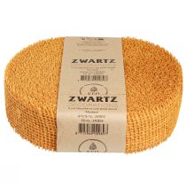 Artikel Decoratief lint jute geel mosterd rasterlint knutsellint 5cm 40m