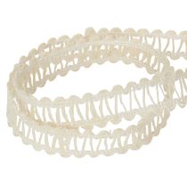 Artikel Decoratief jute lint, natuurlijk cadeaulint, crèmewit, 15 mm x 15 m