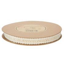 Artikel Decoratief jute lint, natuurlijk cadeaulint, crèmewit, 15 mm x 15 m