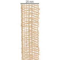 Artikel Decoratief jute lint, naturel, 25 mm; jute lint; rustiek cadeaulint, 10 m