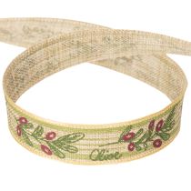 Artikel Cadeaulint olijftak met elegante takken en olijven 1,5 cm 15 m