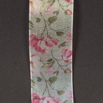 Artikel Cadeaulint met bloemenmotief voor een elegante cadeauverpakking, 15 meter