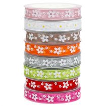 Decoratielint organza lint met bloemmotief 15mm 20m