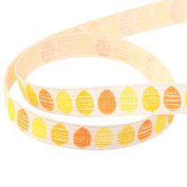 Artikel Decoratief lint Pasen duurzaam lint Paaseieren oranje 15mm 18m