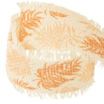 Artikel Decoratief lint bladeren regenwoud katoenen lint oranje 30mm 15m