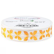 Artikel Decoratief lint vlinders oranje draadrand 25mm 18m