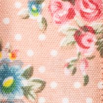 Artikel Cadeaulint met bloemenpatroon voor speelse cadeaus en knutselwerkjes, 2,5 cm breed, 15 m lang