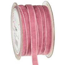 Artikel Decoratief lint fluweel lichtpaars 10mm 20m