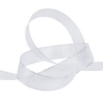 Artikel Sierlint met lurex strepen zilver 25mm 20m