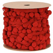 Artikel Decoratief lint met pompons Pom Pom lint Rood 20mm 15m