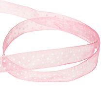 Artikel Cadeaulint met een stijlvol stippenpatroon voor feestelijke verpakkingen, 1,5 cm breed, 20 m lang