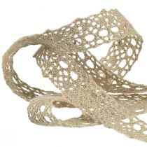 Artikel Decoratief lint kant beige decoratief lint B16mm L20m