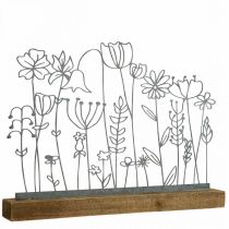 Display metaal decoratie tafeldecoratie bloemenweide 37×5×27,5cm