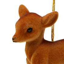 Artikel Decoratief figuur rendier jong bruin 7,5cm geflockt 2 st