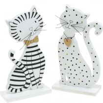 Decoratief figuur kat, winkeldecoratie, kattenfiguren, houten decoratie 2st