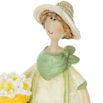 Artikel Decoratieve tuinmanfiguurtjes, tafeldecoratie, zomer, groen/geel, 16,5 x 5,5 cm, 2 stuks