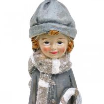 Artikel Deco figuren winter kinderfiguren meisjes H19cm 2st