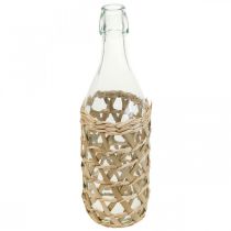 Artikel Deco fles glas glazen fles decoratie gevlochten Ø9,5cm H31cm