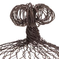 Artikel Decoratieve metalen bel, klimhulp, draadkap, bruin, roestkleurige afwerking, H50/41cm Ø30/25cm, set van 2