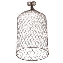 Artikel Decoratieve metalen bel, klimhulp, draadkap, bruin, roestkleurige afwerking, H50/41cm Ø30/25cm, set van 2