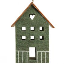 Artikel Decoratieve vilten huishangers, groen naturel, kerstversiering, set van 4