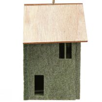 Artikel Decoratieve vilten huishangers, groen naturel, kerstversiering, set van 4