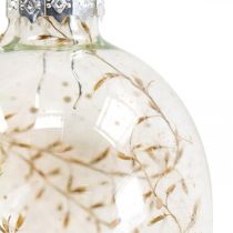 Deco hanger ei glas gevuld paasdecoratie om op te hangen 5x8cm 6 stuks