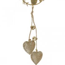 Artikel Deco hanger raam, metalen krans Advent, engel, rendier Ø9cm set van 3