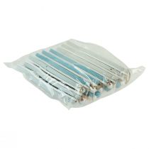 Artikel Decoratieve hanger vishout hangdecoratie maritiem blauw 12cm 9 stuks