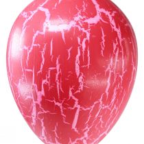Artikel Decoratieve hanger paaseieren geel/roze/rood craquelé Ø8,5cm 3 st