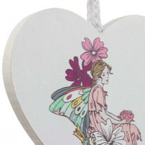 Decoratief hart om op te hangen, hart elf hanger decoratie 12cm 6st