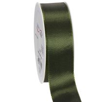 Artikel Satijnen lint voor het inpakken van cadeaus, taftlint, groen, 40 mm breed, 5 m lang