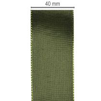 Artikel Satijnen lint voor het inpakken van cadeaus, taftlint, groen, 40 mm breed, 5 m lang