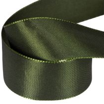 Artikel Satijnen lint voor het inpakken van cadeaus, taftlint, groen, 40 mm breed, 5 m lang