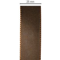 Artikel Bruin taftlint op een rol, veelzijdig te gebruiken voor decoratie, 25 mm breed, 50 m lang