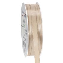 Artikel Smal beige cadeaulint, fijn lint voor verpakkingen, 10 mm breed, 50 m lang