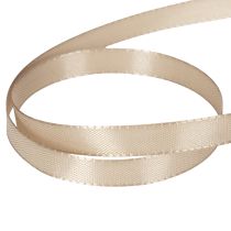 Artikel Smal beige cadeaulint, fijn lint voor verpakkingen, 10 mm breed, 50 m lang