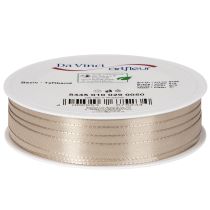 Artikel Smal beige cadeaulint, fijn lint voor verpakkingen, 10 mm breed, 50 m lang