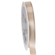 Artikel Decoratief lint, satijnen lint, taftlint, beige, 15 mm, 50 m