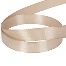 Artikel Decoratief lint, satijnen lint, taftlint, beige, 15 mm, 50 m