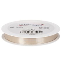 Artikel Decoratief lint, satijnen lint, taftlint, beige, 15 mm, 50 m