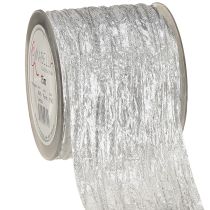 Artikel Decoratief lint cadeaulint tafellint zilver licht 75mm 15m