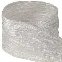 Artikel Decoratief lint cadeaulint tafellint zilver licht 75mm 15m