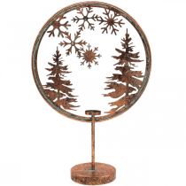 Artikel Sierring Kerst Winter voet theelichthouder bos Ø37.5cm