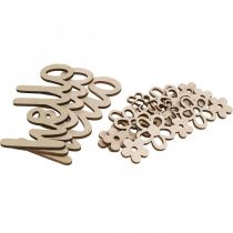 Artikel Houten decoratie bloemen "Hallo" natuur deco bord met magneet 18/19.5cm 6st