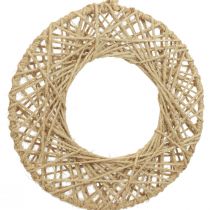 Decoratieve ring jute bedekt hangende decoratie boho decoratie natuur Ø28cm 4st