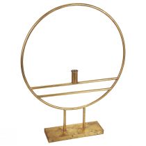 Artikel Decoratieve ring met voet kandelaar metaal decoratie goud Ø44,5cm